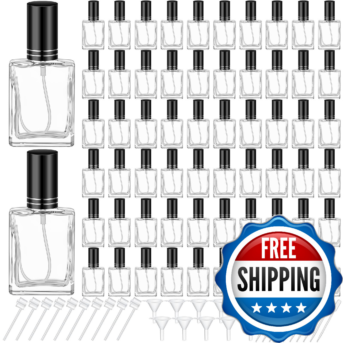 Domensi 60ml Glass Perfume Bottles Refillable Spray Atomizer Dispenser Travel Co