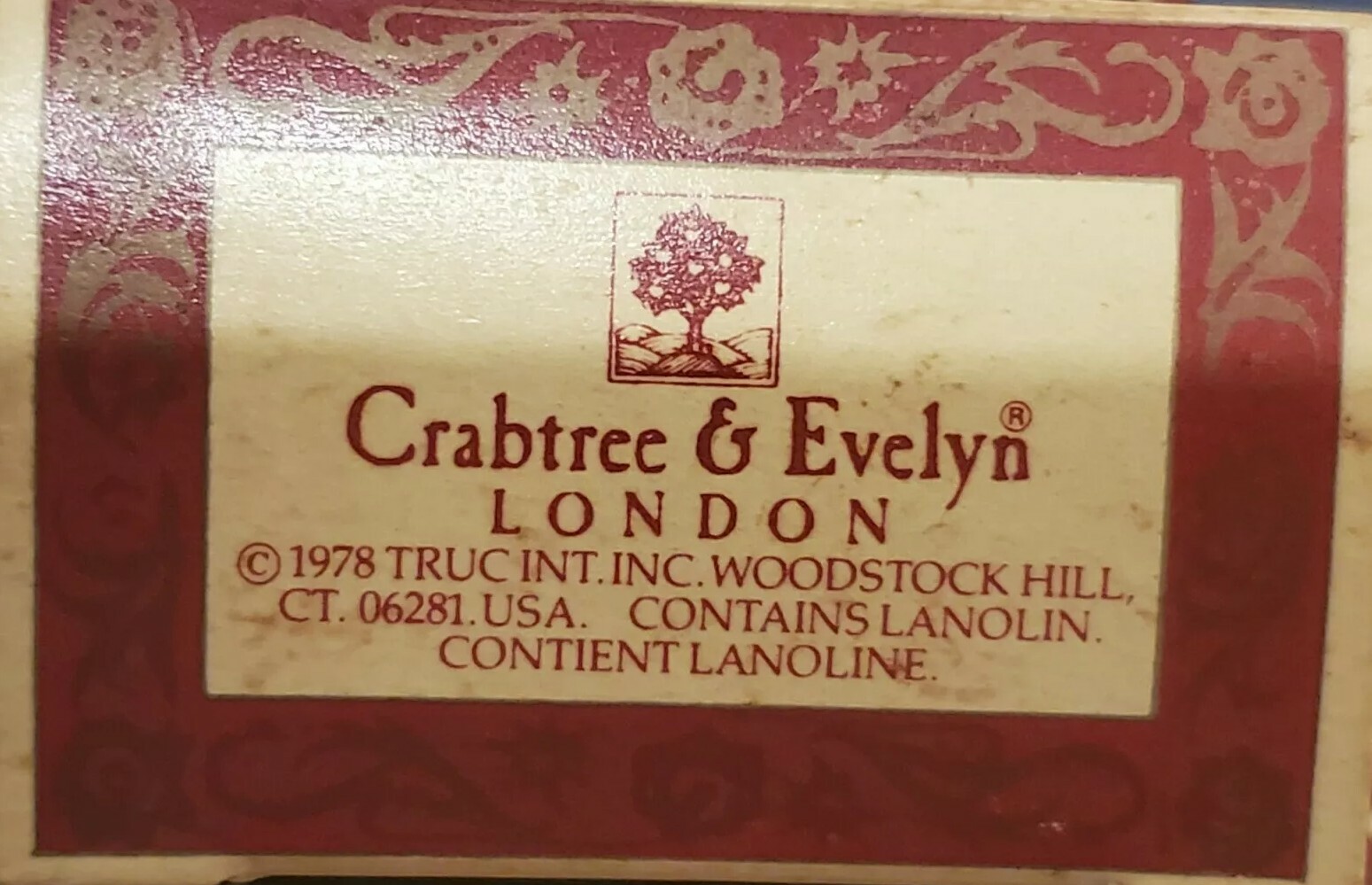 Vtg 1978 Crabtree & Evelyn Mysore Sandalwood Bar Soap 3.5 oz 1978 London England