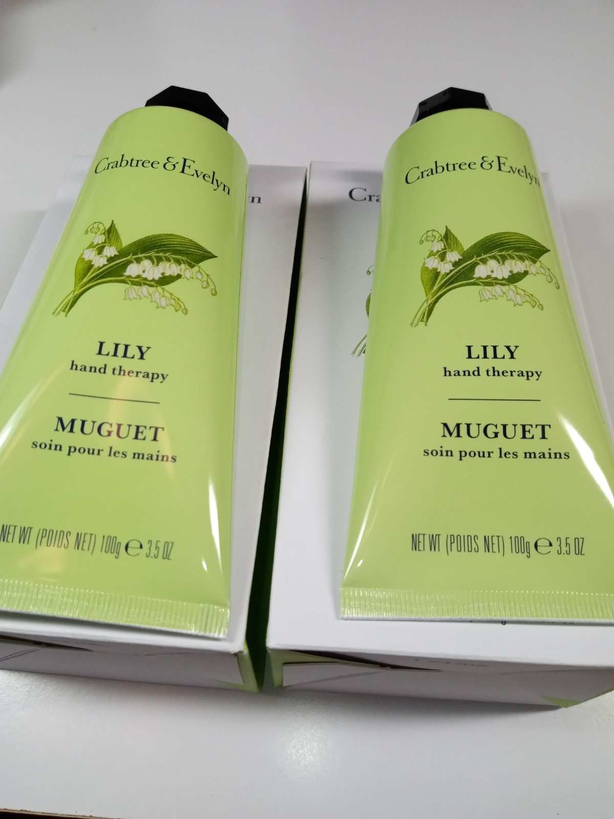 Crabtree & Evelyn Lot of 2 Lily Hand Therapy 2x100g/3.5oz NIB