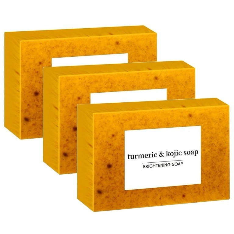 4pcs, Turmeric Kojic Brightening Soap Bars for Face & Body men and women