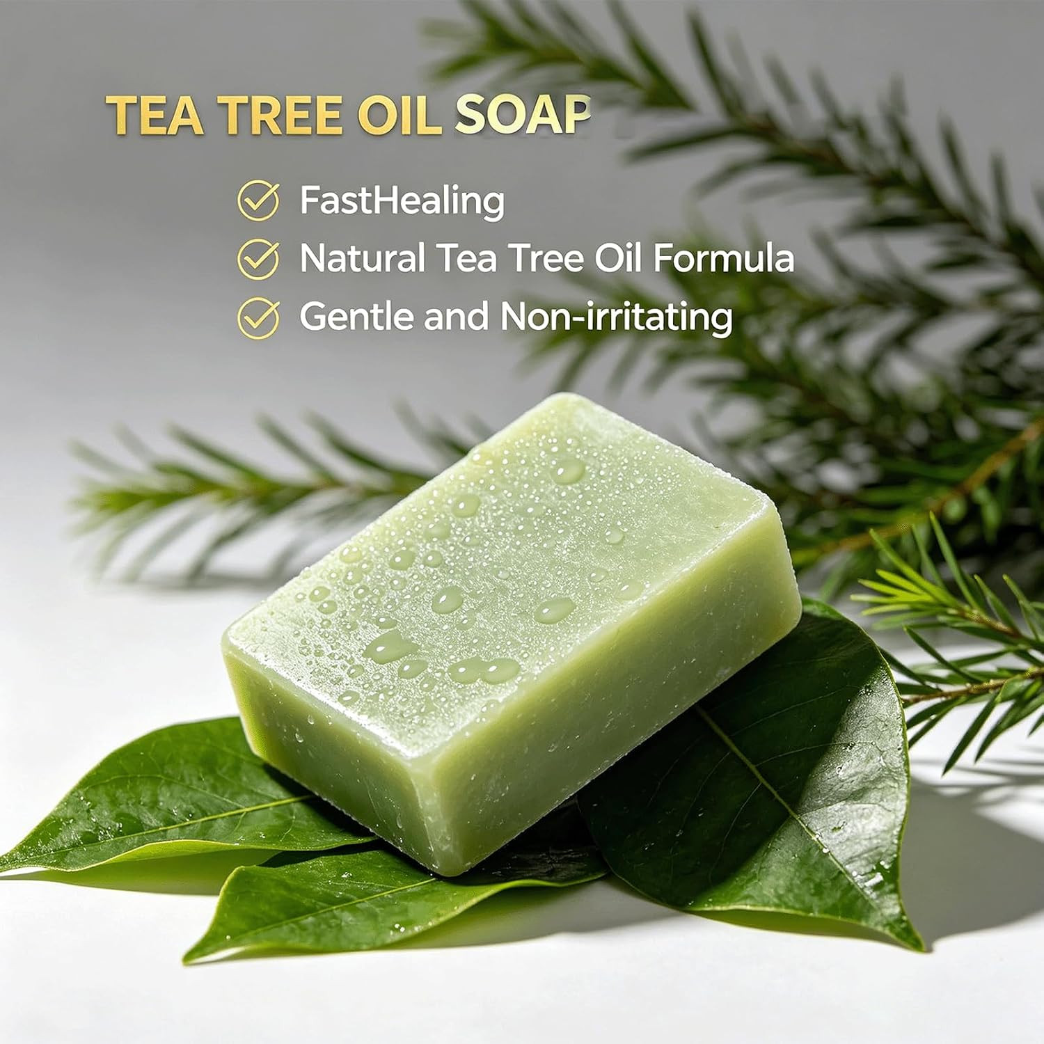 Ironbark Antifungal Soap Bar, with Tea Tree Oil Natural Soaps, Deep Cleansing &