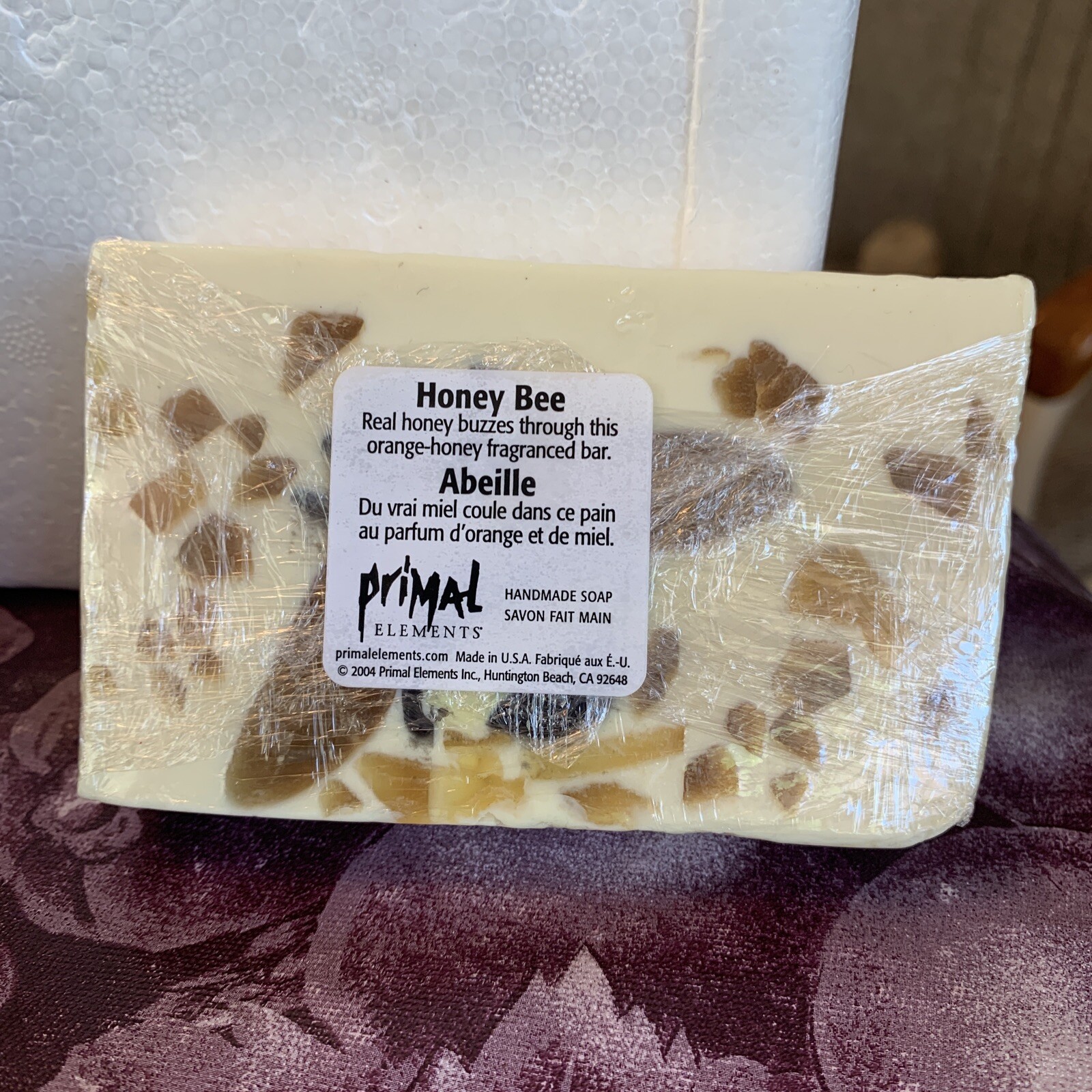 Honey Bee Real Honey Orange Fragrance Handmade Bar Soap Sealed Brand New