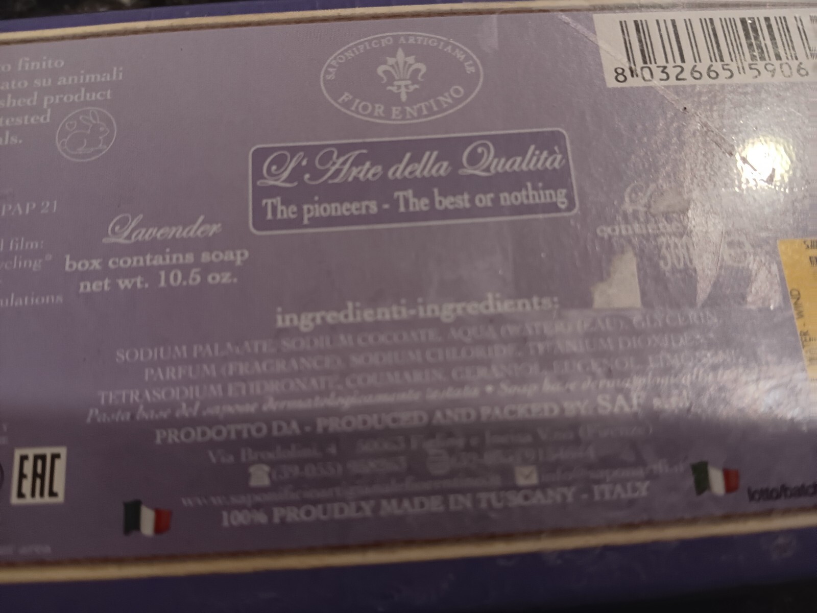 Saponificio Artigianale Florentino Scented Soaps from Italy 10.6oz