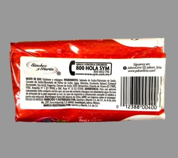 2Pk-Lirio Bath & Spa Frescura Natural Wild Berry Bar Soap 150g Mexican