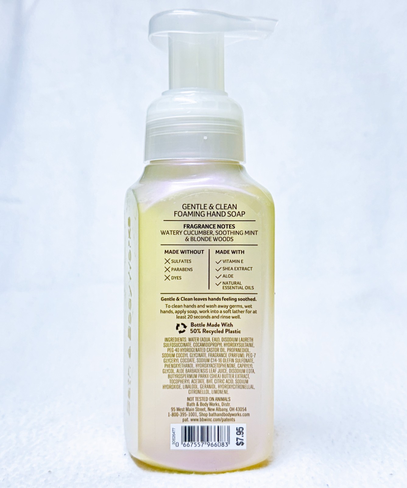 4 Bath & Body Works WHITE CUCUMBER MINT Gentle Foaming Hand Soap 8.75 oz