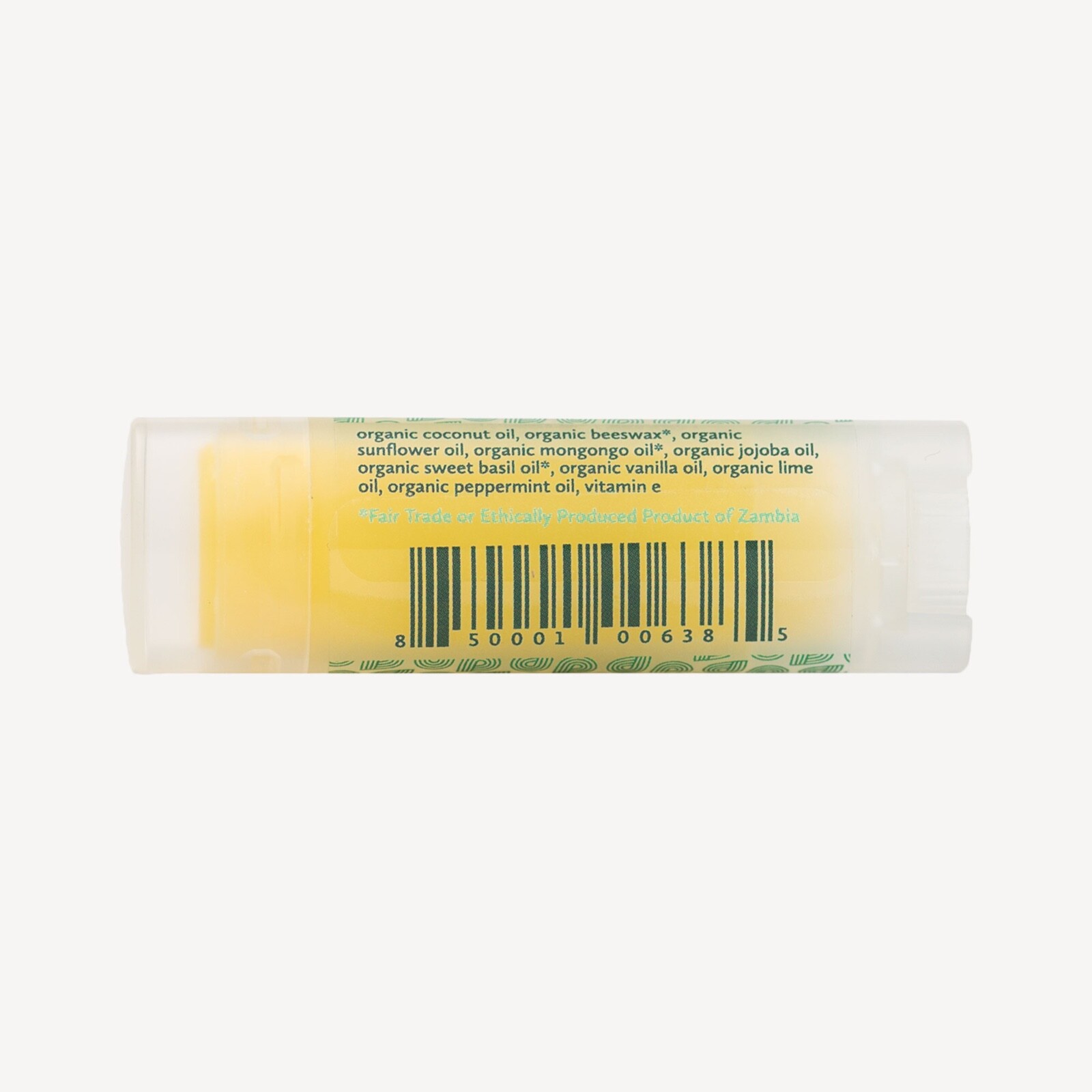 3 pack Zambeezi Organic Fairtrade Beeswax Lip Balm – Zambia, Africa Sweet Basil