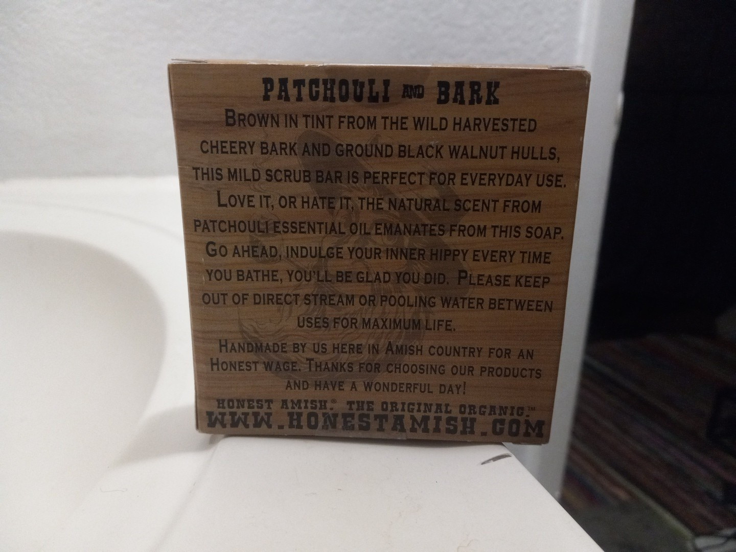 Honest Amish ~ Organic Handmade Soap ~ Patchouli & Bark