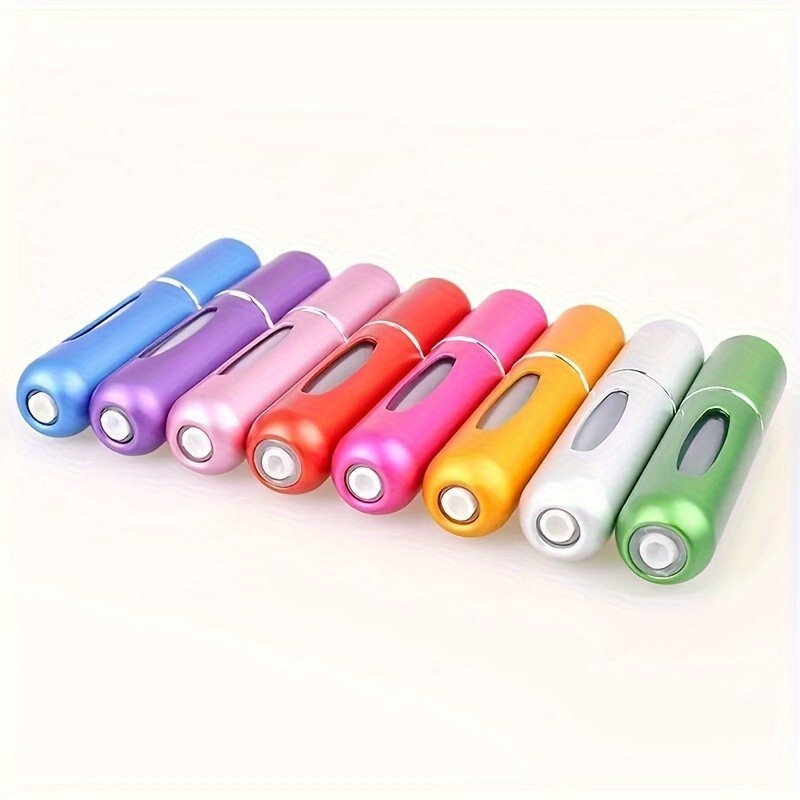 5Pcs Mini Travel Perfume Atomizer Bottle Spray Pump Case Refillable Portable US