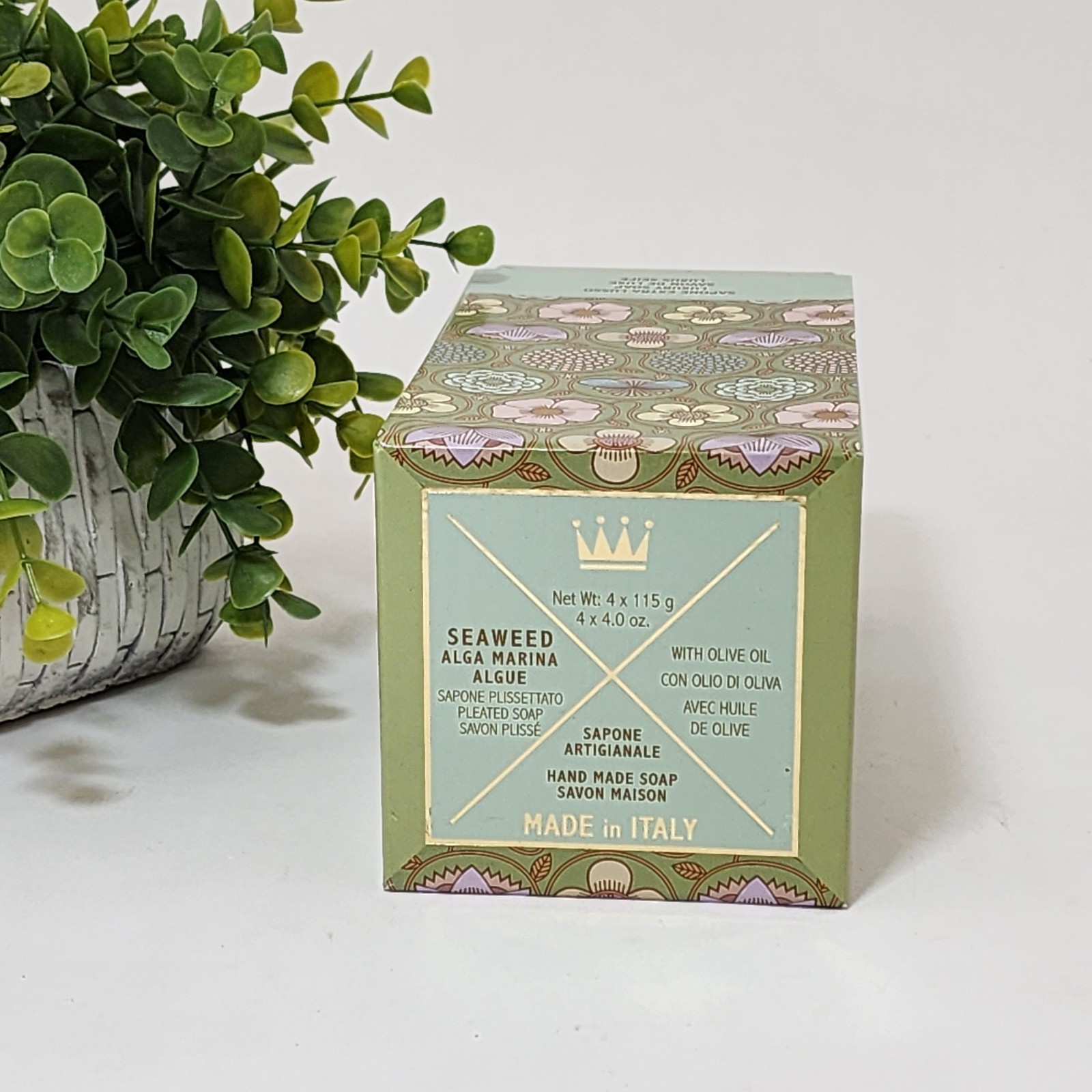 Saponerie Mario Fissi Seaweed with Olive Oil Soap Bar 4 x 4 oz Each Sealed