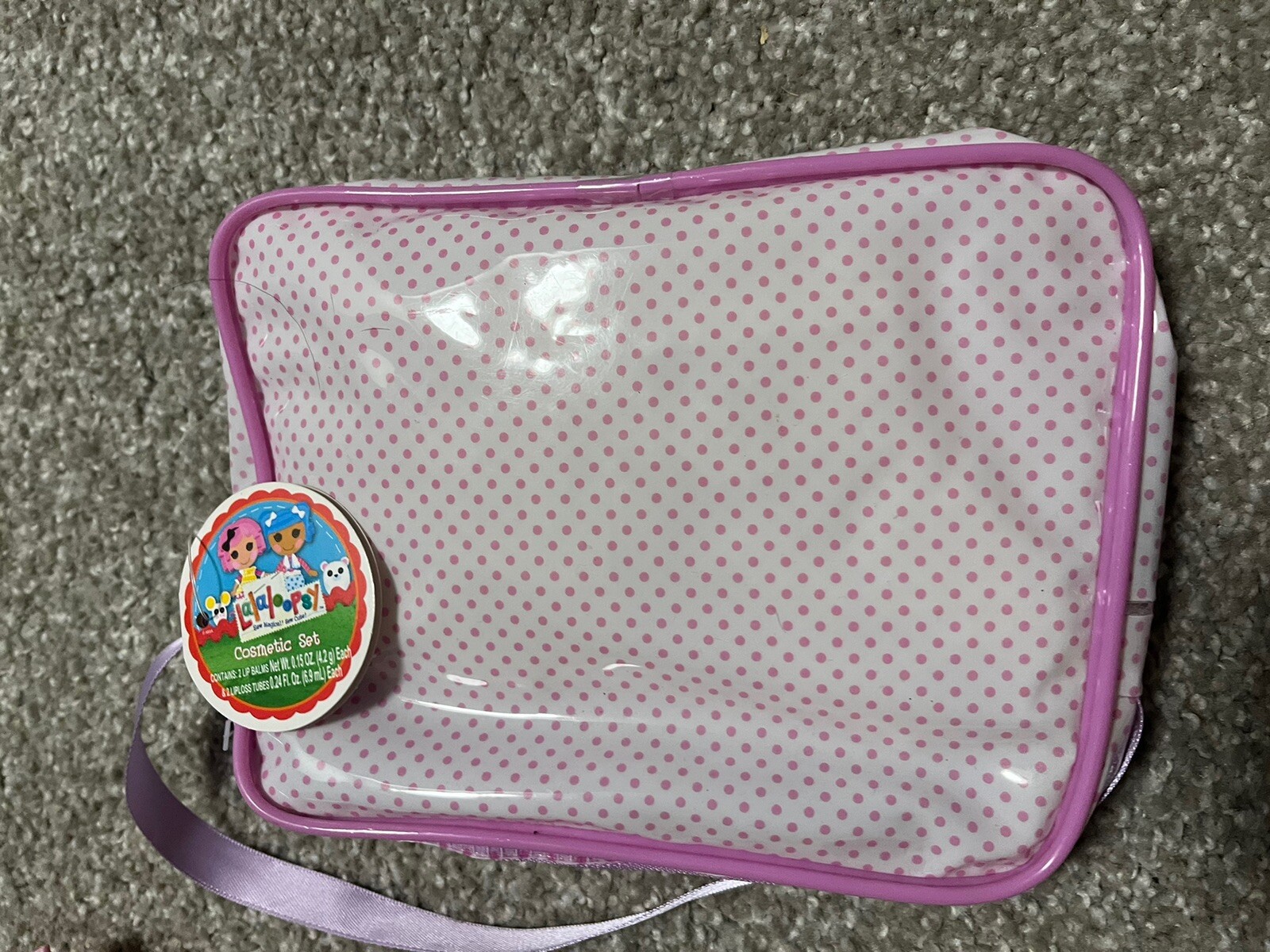 Lalaloopsy Cosmetic Set Includes Lip Balms /gloss Cosmetic bag New
