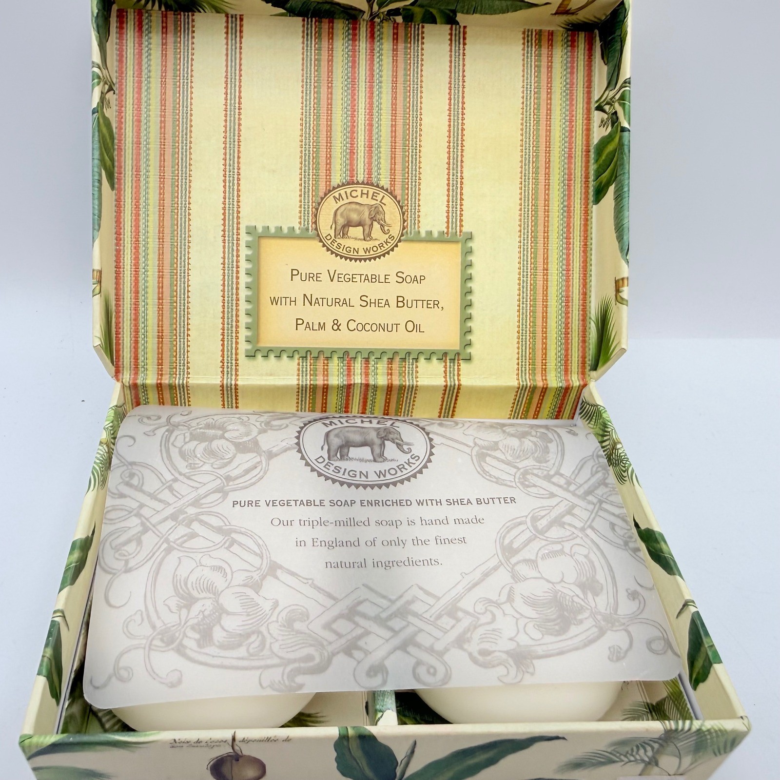 Michel Design Works Palm Paradise Grapefruit Ginger Shea Butter Soap Set 2 Bars