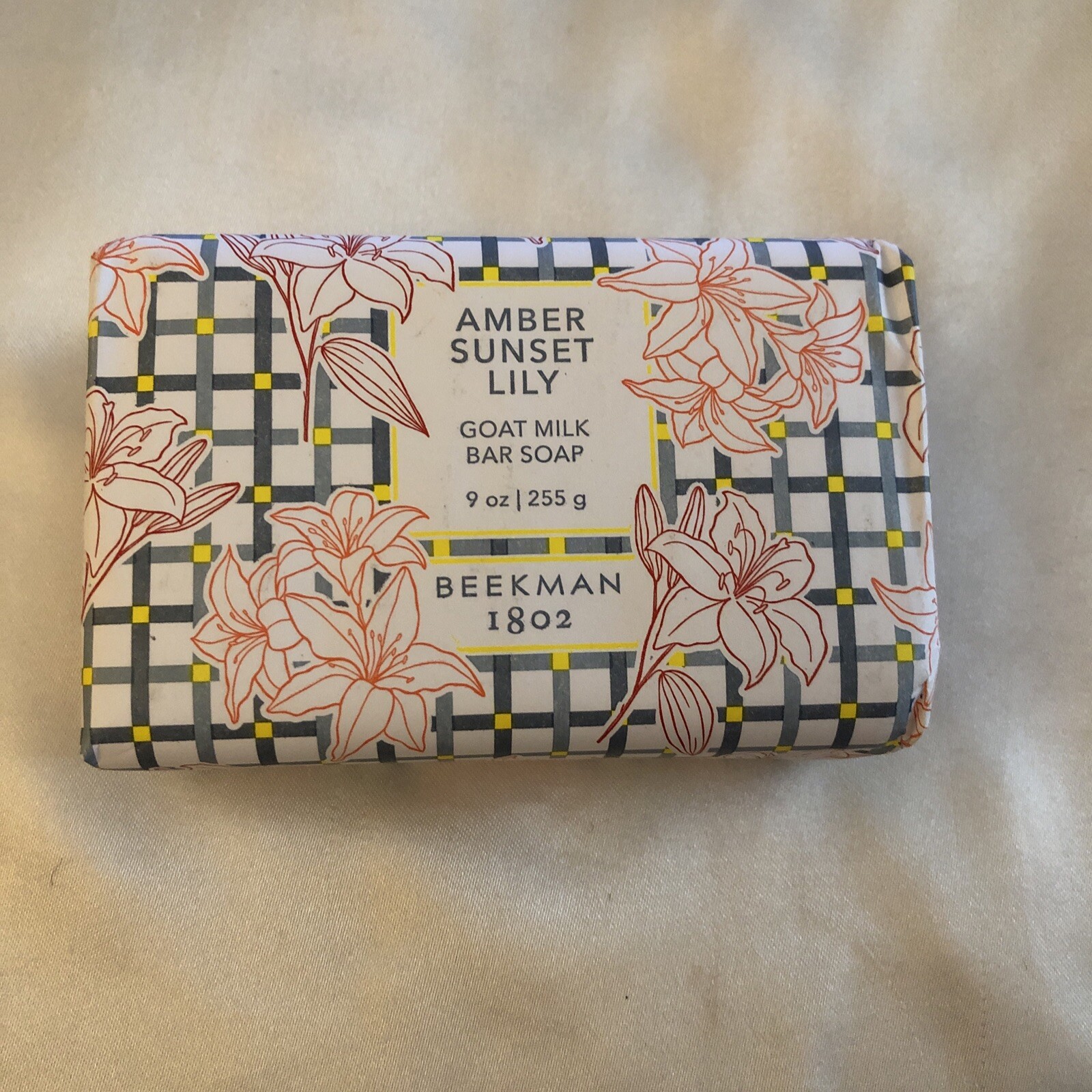 BEEKMAN 1802 Amber Sunset Lily Goat Milk Bar Soap 255g Jumbo Sealed NIB