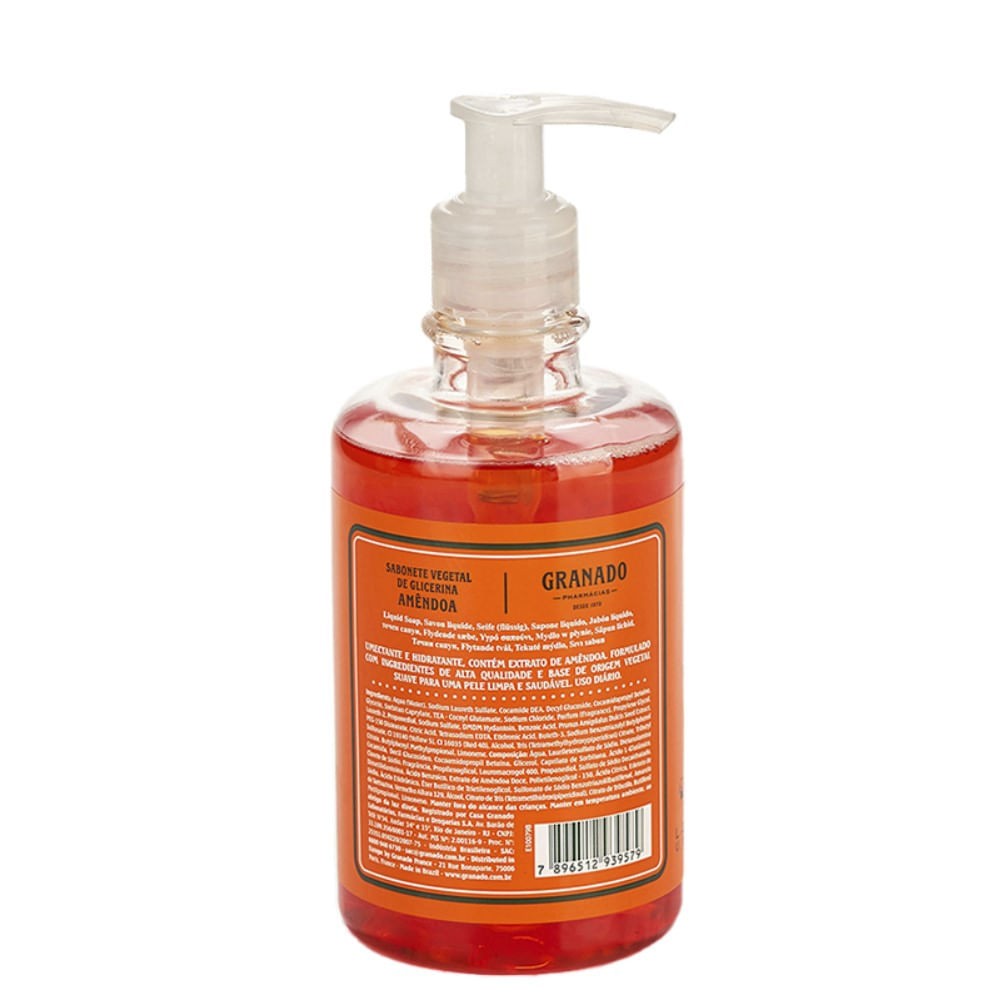 Granado Glicerina Sabonete Liquido Glicerina Amendoa 300Ml (Liquid Soap 10FlOz)