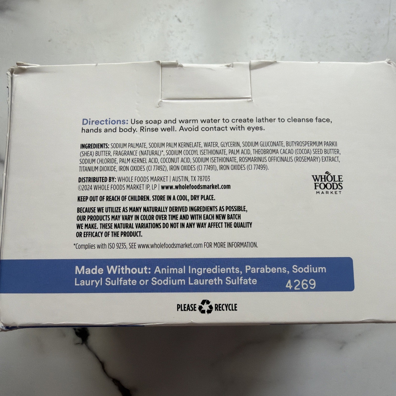 365 Whole Food Lightly Scented Moisturizing Soap Bar 8 Ct