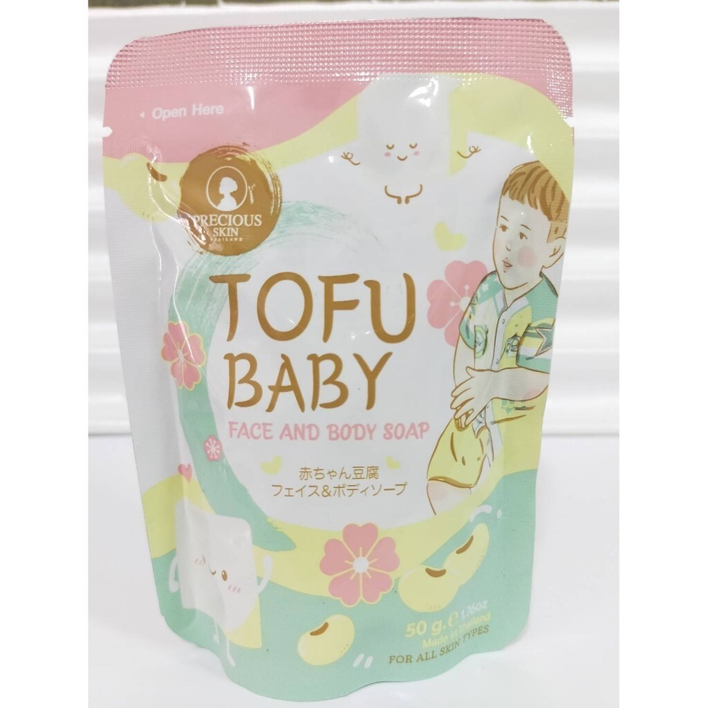 Tofu Baby Face and Body Soap by Precious Skin 50 G. X 4 bars