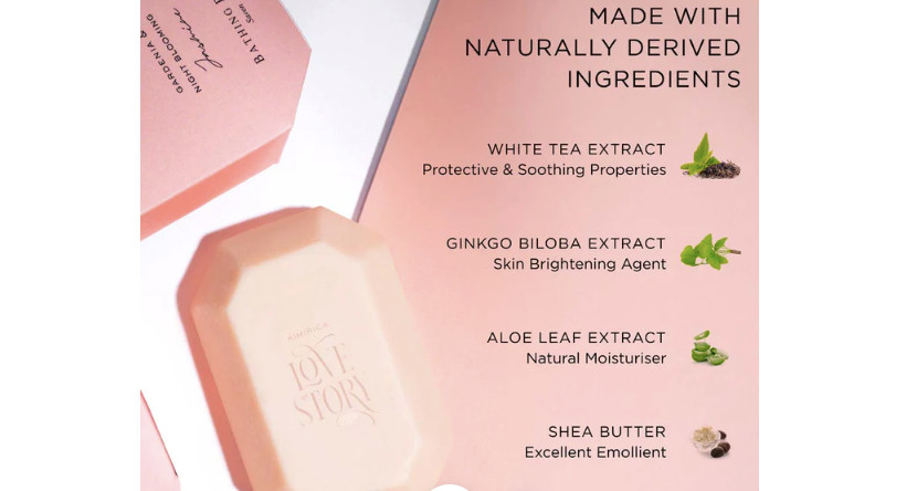 Kimirica Love Story Organic Luxury & Vegan Bathing Bar – Gardenia & Jasmine