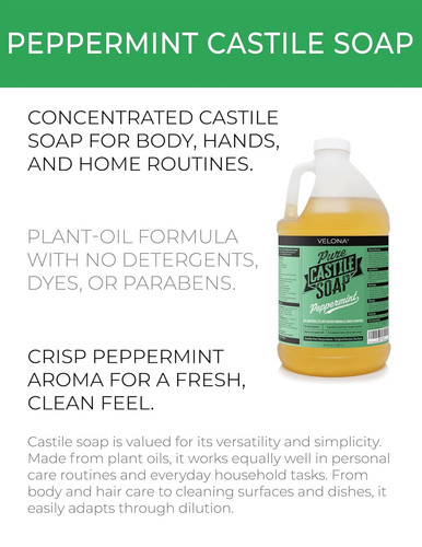 velona Pure Castile Soap – 64 Fl oz | Mild & Gentle | 64 Oz (Pack of 1)