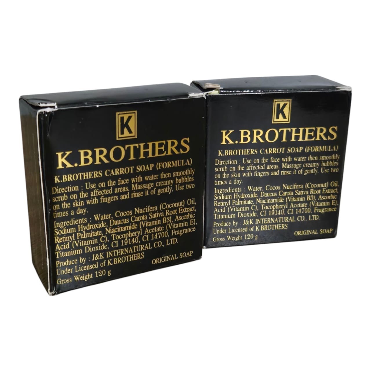 Original K Brother Carrot Beauty Care Face Out Soap 2pieces