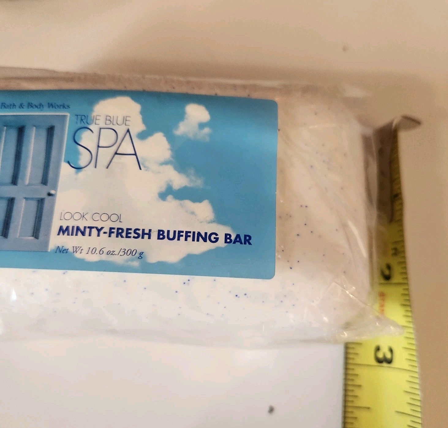 Bath & Body Works True Blue Spa Minty Fresh Buffing Bar 10.6 oz NEW Retired