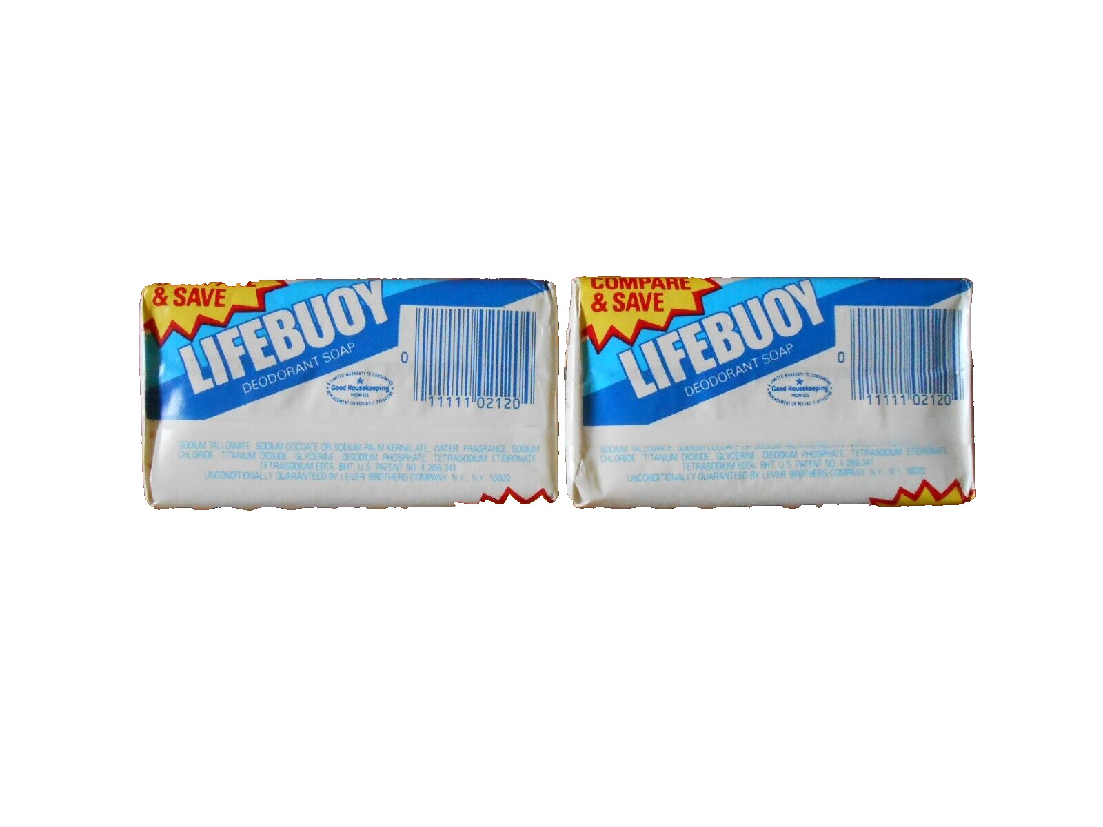 WHITE LIFEBUOY Deodorant Soap – Official Bar of the NBA – LOT OF TWO 4.75 OZ