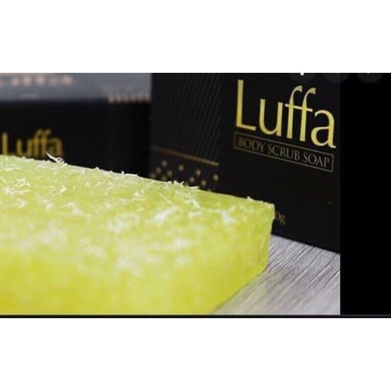 80g FLUFFY LUFFA Body Scrub Soap REMOVE DIRT Dark Spots Dead Skin Cells