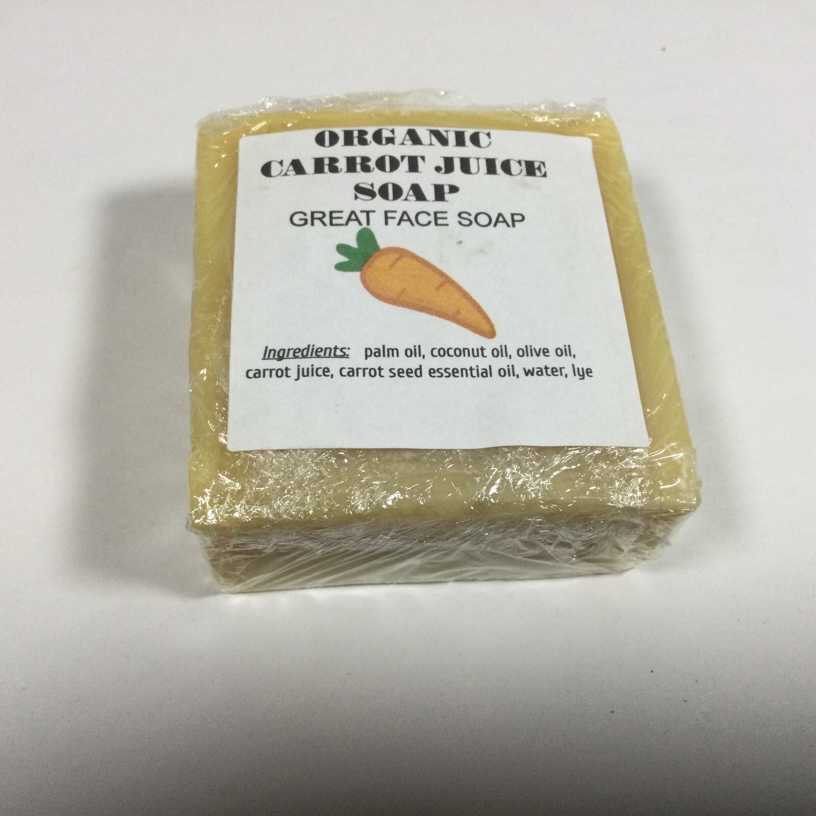 organic carrot juice soap 3.7oz