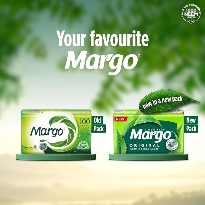 Margo Original Neem Soap 100g x 5 Pack Natural Neem & Vitamin E Moisturizing