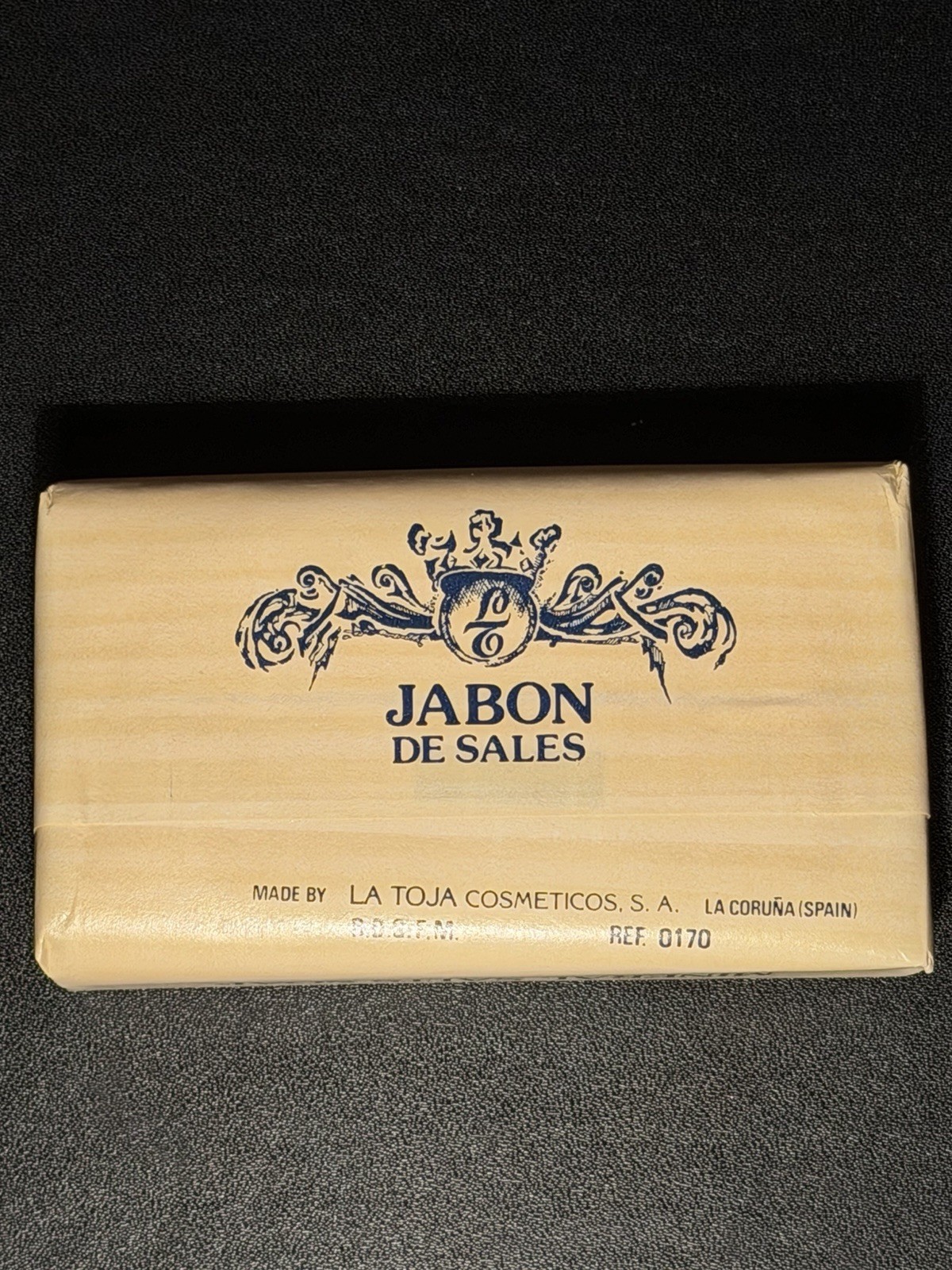 New Vintage Jabon De Sales Mineral Salt Bar Soap 4.2oz Made By La Toja