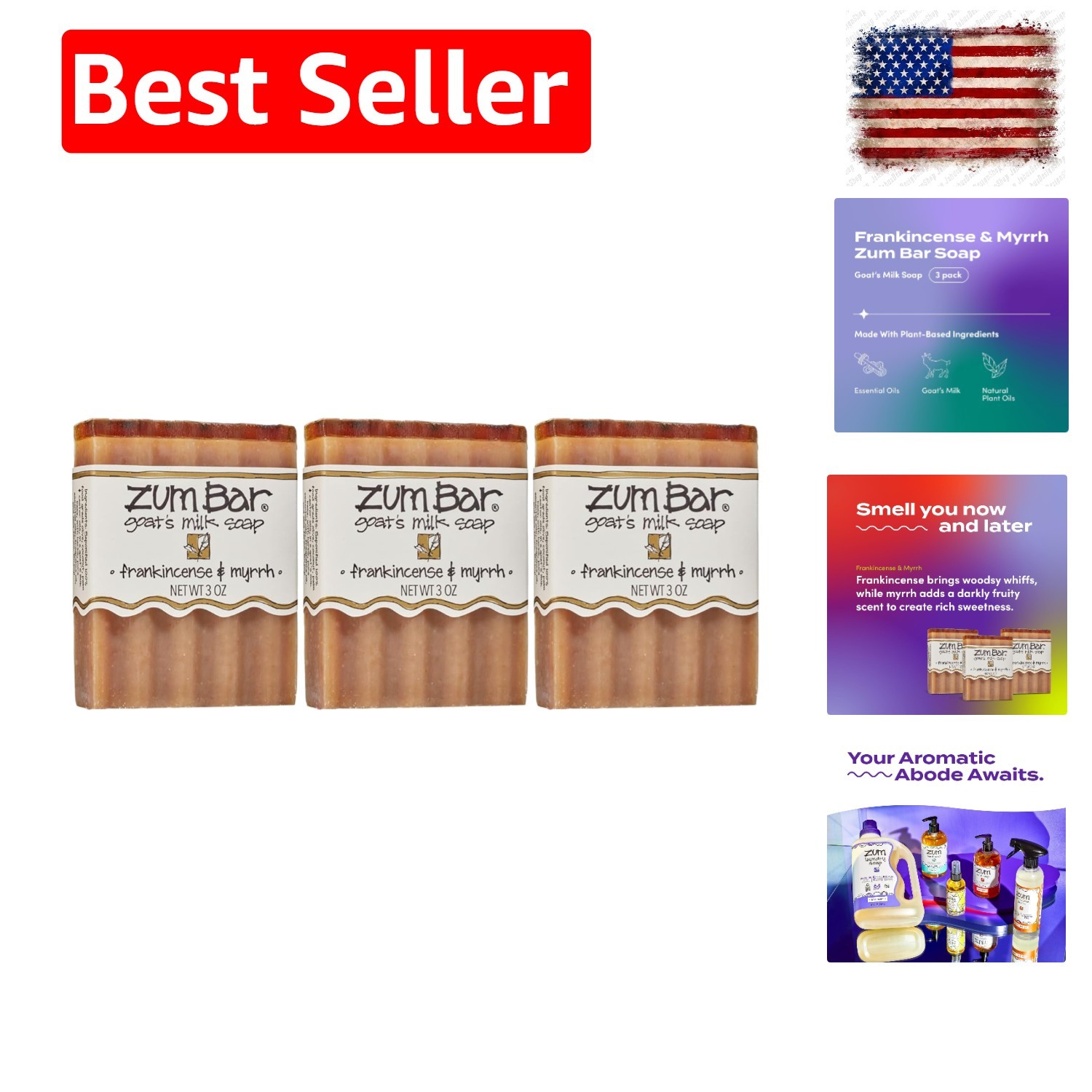 Zum Goat’s Milk Soap Bar – Bar Soap for Hands & Body Made with Essential Oils…