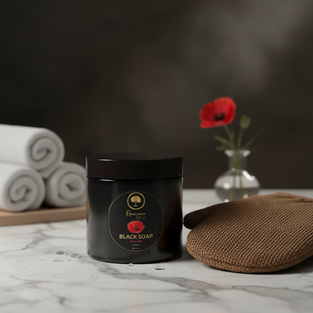 Renaissance de Beaute Aker Fassi🌹Organic Black Soap for Deep Purification