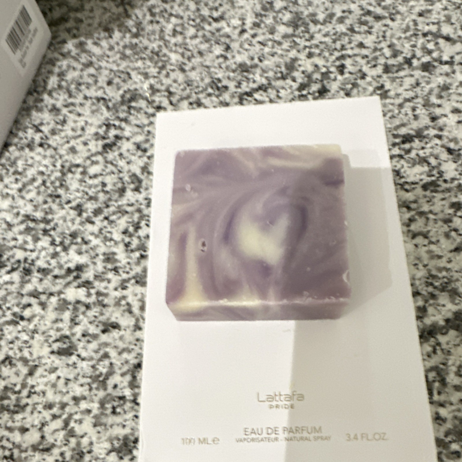 Purple White Swirl Patterned Rectangular Body Bar Soap for Unisex Body Care