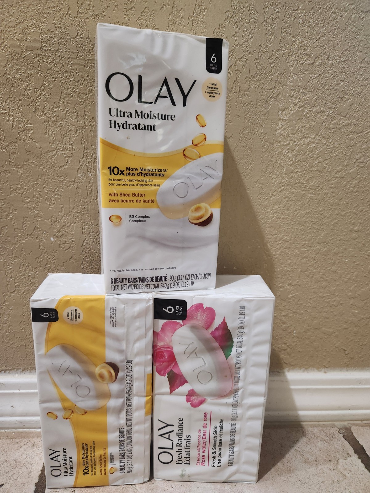 Olay Ultra Moisture Hydrant Shea Butter B3 Complex Beauty Bar Soaps 3.17oz 6pack