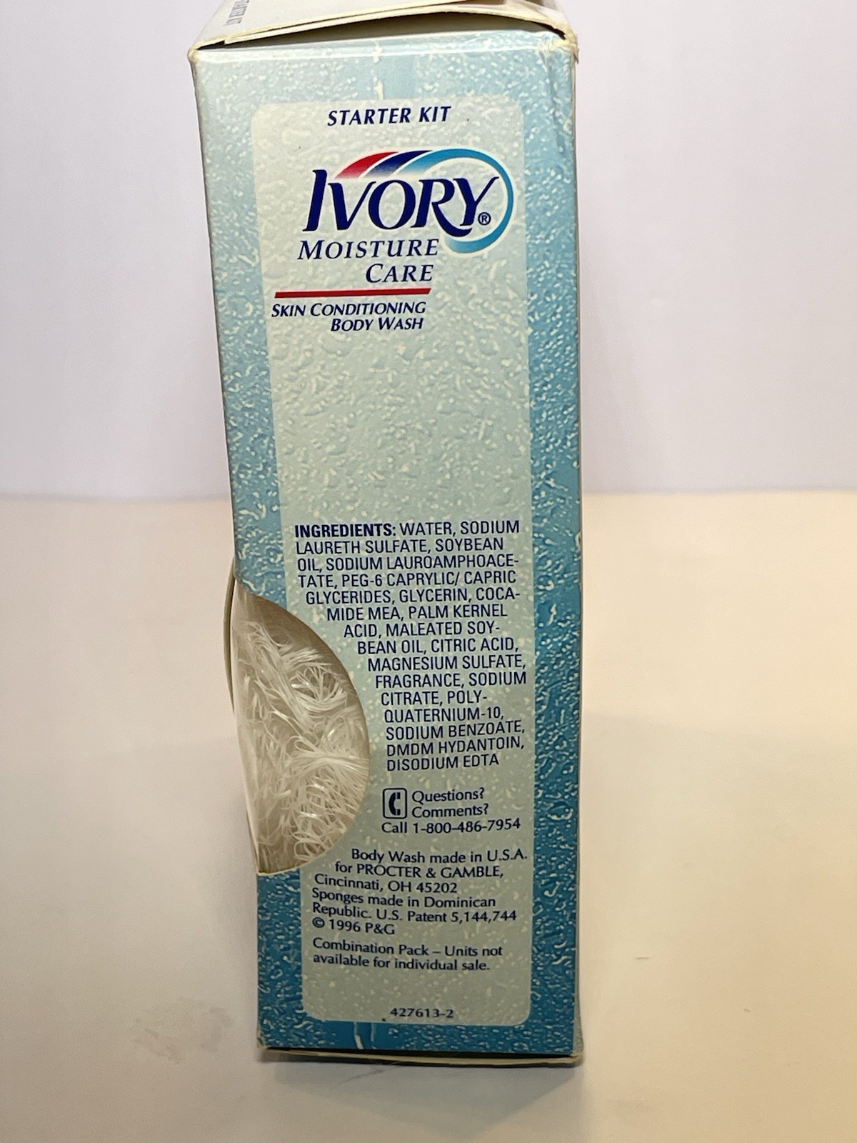 Ivory Moisture Care Skin Conditioning Body Wash 7 Fl. oz. Sponge Starter Kit NEW