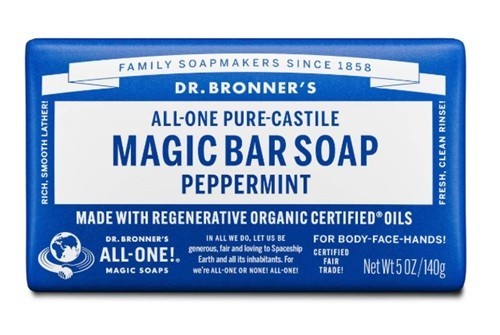 Dr. Bronner’s All-Pure Castile Magic Bar Soap Peppermint 5 oz 3 Pack BRAND NEW