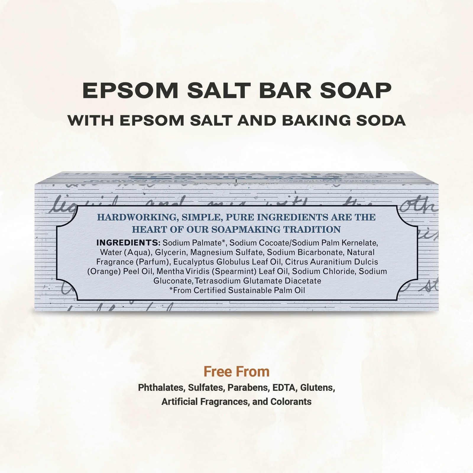 Epsom Salt Bar Soap – Deep Cleansing Soap, Made with Epsom Salt and Baking So…