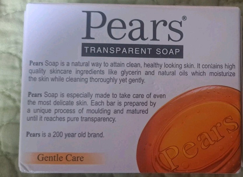 SET OF 4 Pears Transparent Glycerin Bar Soap 3.53 Oz Each ORANGE COLOR NEW