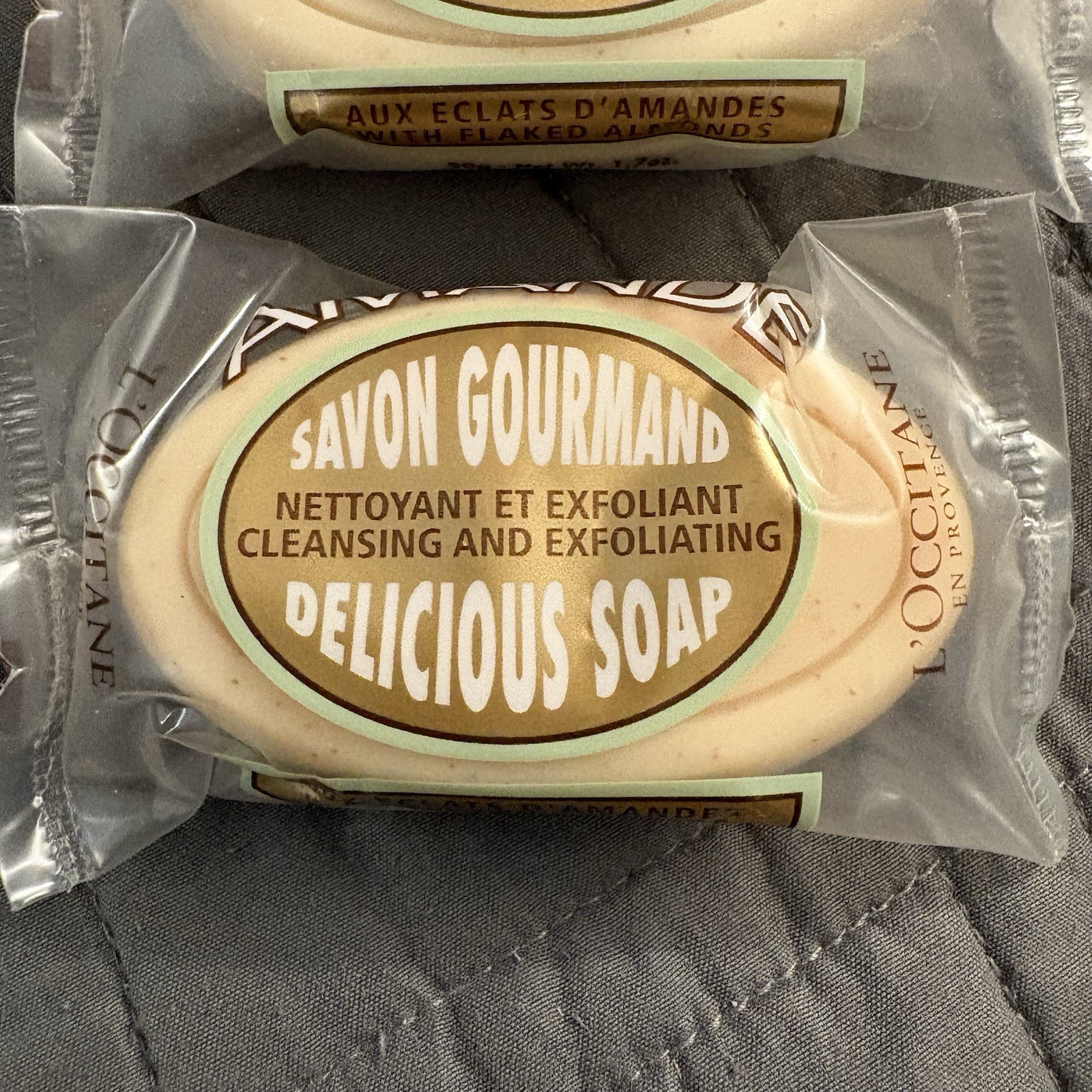 New X2 Sealed L’Occitane Almond Amande Cleansing & Exfoliating Soap 1.7 oz / 50g