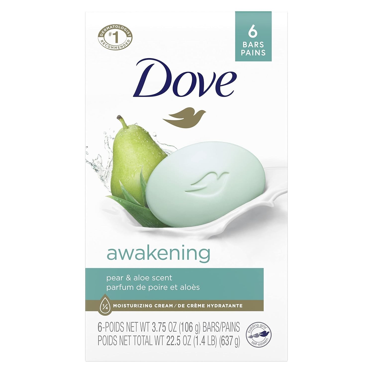 Dove Go Fresh Rejuvenate Pear and Aloe Vera Scent 6 4oz Beauty Bars NEW