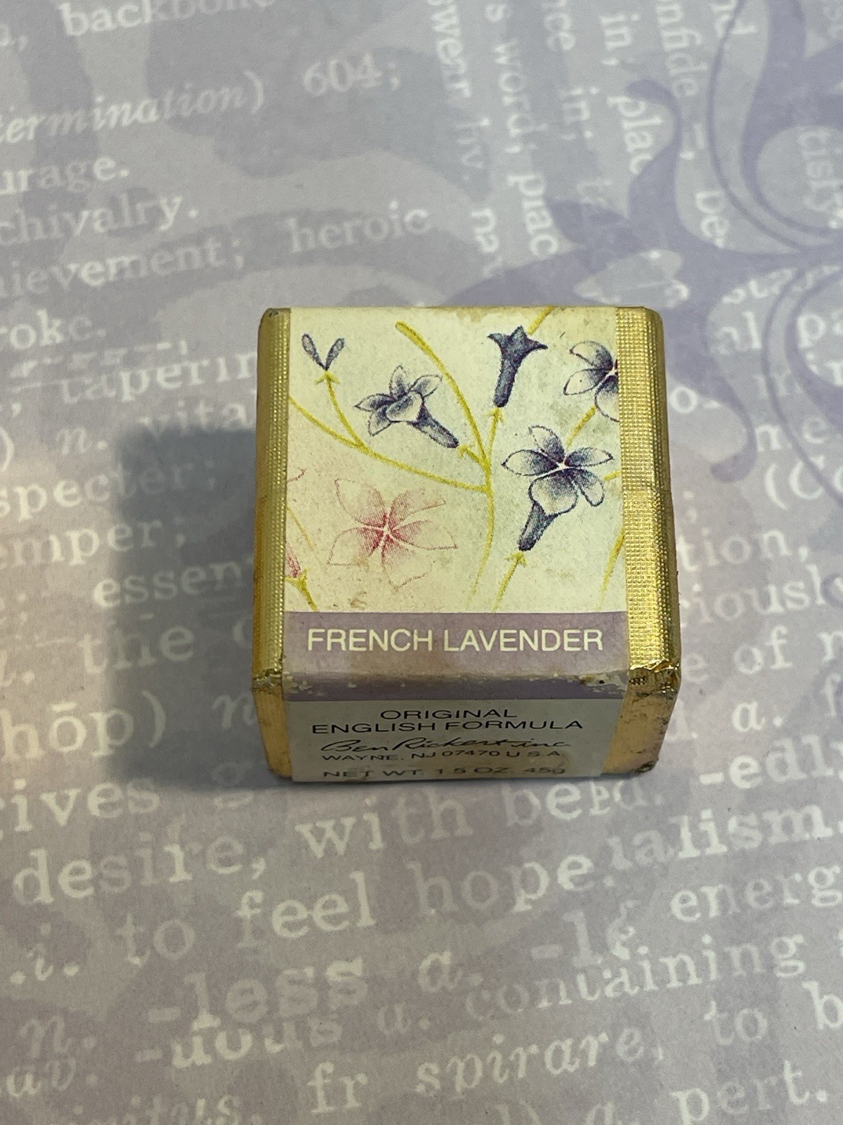 3 Vintage Bath Cubes Floral English Ben Rickert Tulip French Lavender Venetian