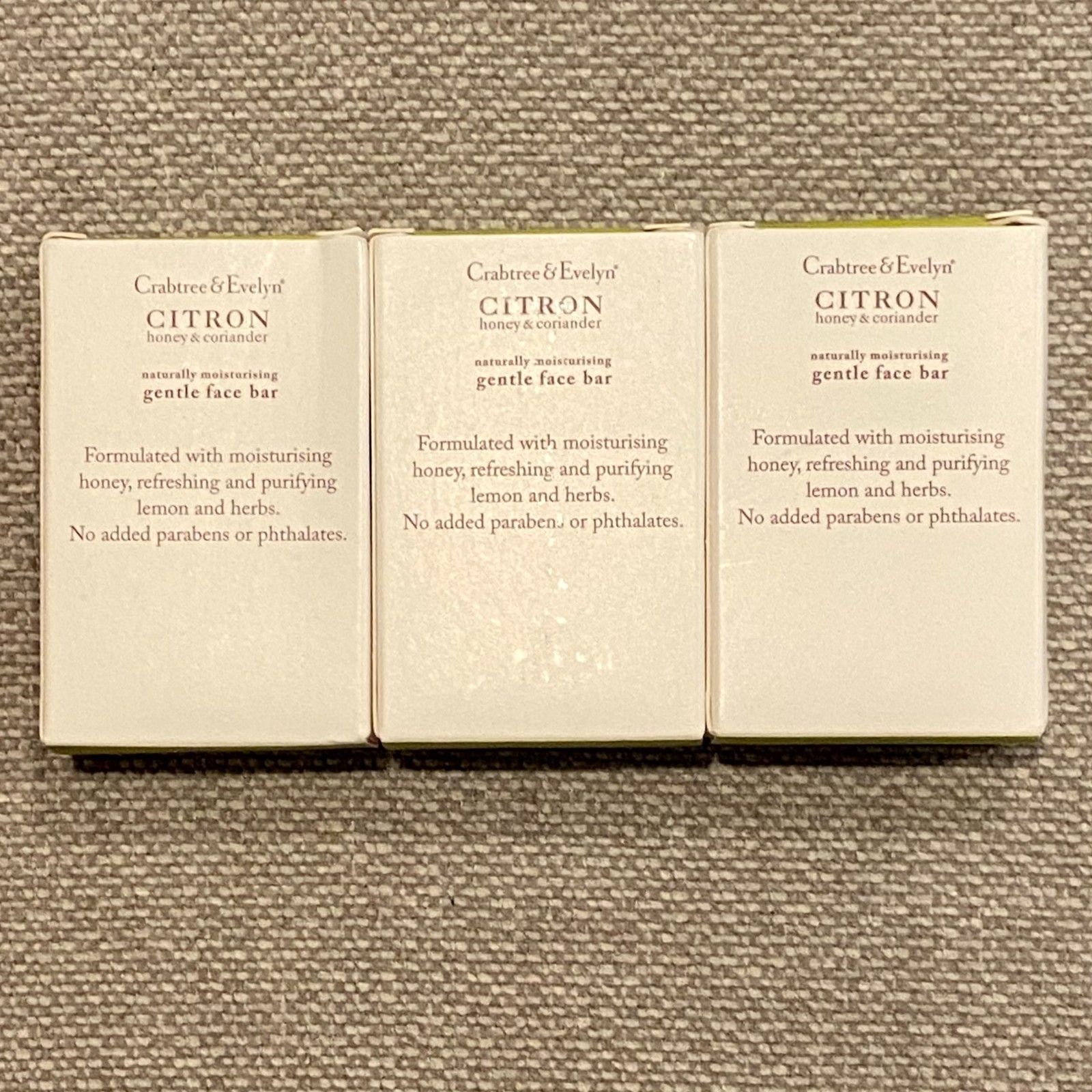 5 Crabtree & Evelyn Citron Honey & Coriander – 2 Bath Bars & 3 Gentle Face Bars