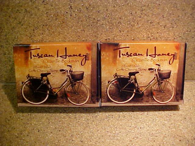 2x LOT BARS CAMILLE BECKMAN TUSCAN HONEY MILLED HARD SOAP 3.5 OZ EACH = 7 OZ TW