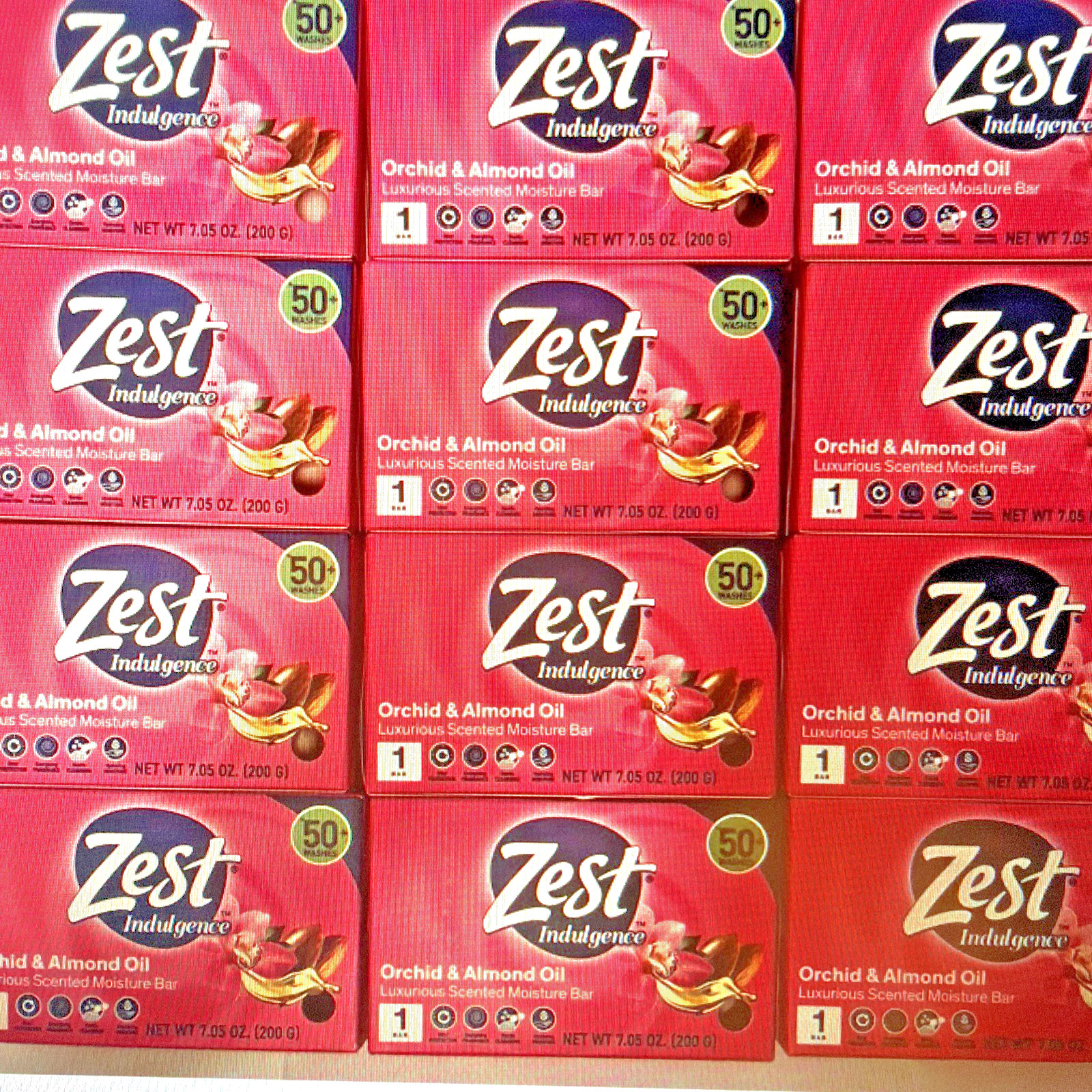 (13) Zest Indulgence Orchid & Almond Oil Luxurious Moisture Bar Soap 7.05 Jumbo