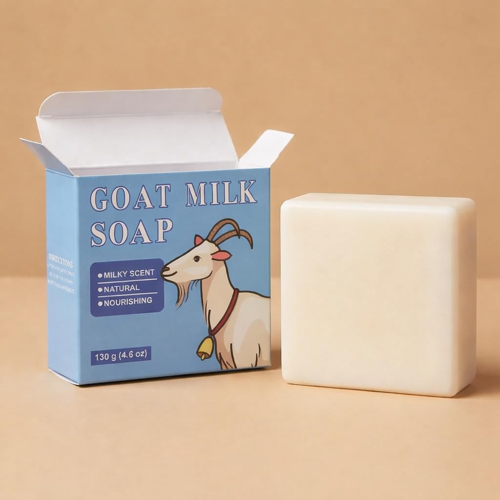 Goat Milk Soap Bar, Natural Nourishing Milky 4.6 Ounce (Pack of 1), White