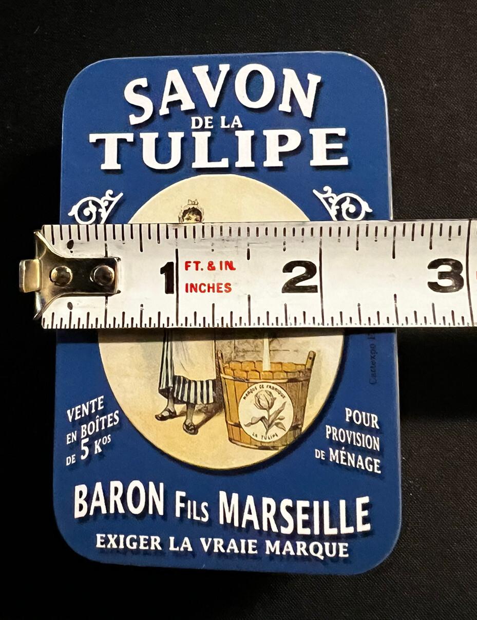 Savin de la Tulipe Lavender Soap New In Tin.