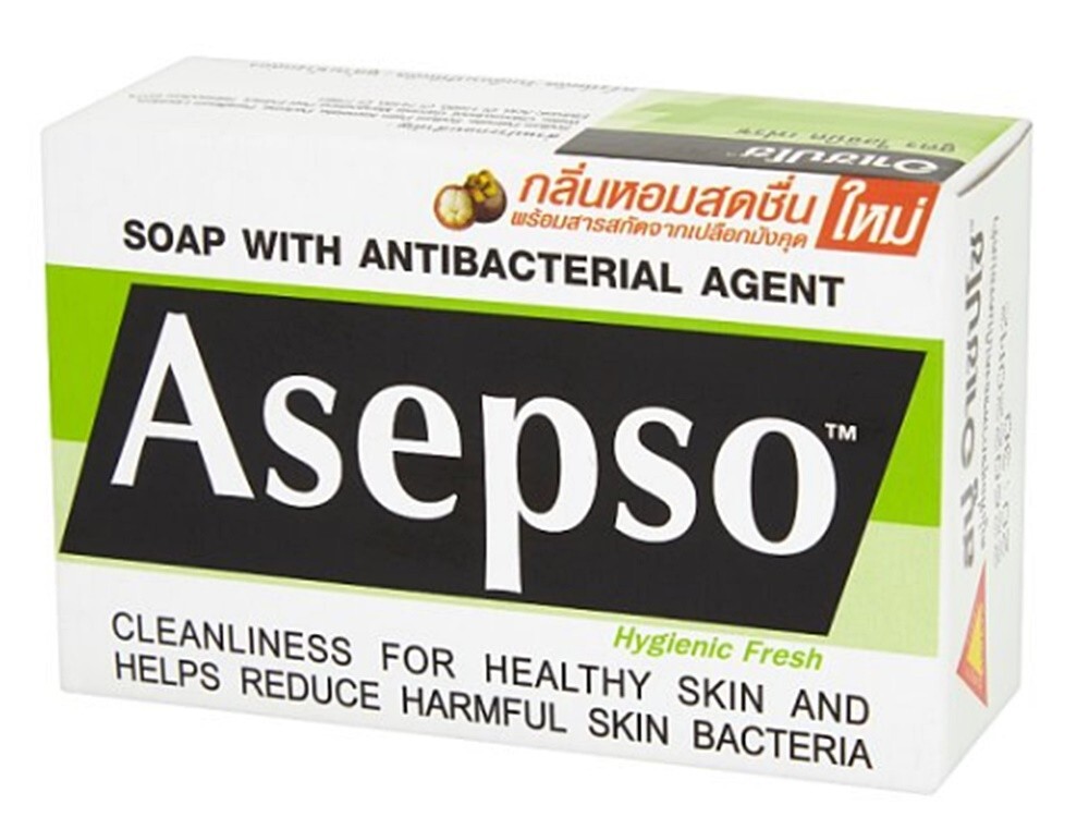 Soap Asepso Hygienic Fresh Bar Agent Antibacterial 80g Skin Healthy Body Wash x4