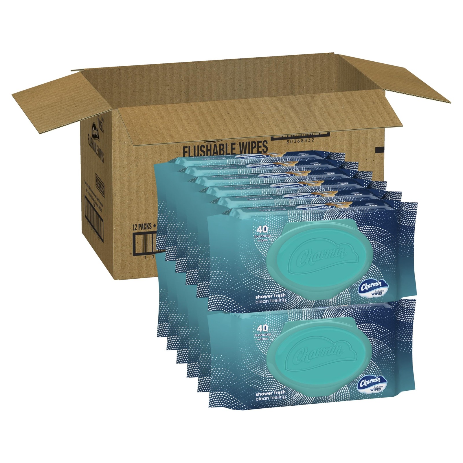 Charmin Flushable Wipes, 12 packs, 40 Flushable Wipes per Pack Wipe