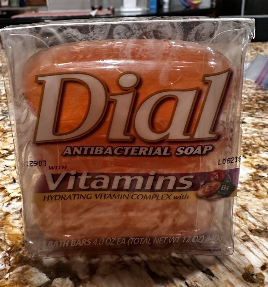 Vintage Dial Antibacterial Soap Vitamins 3 Bar Pack 12oz NOS Sealed Rare