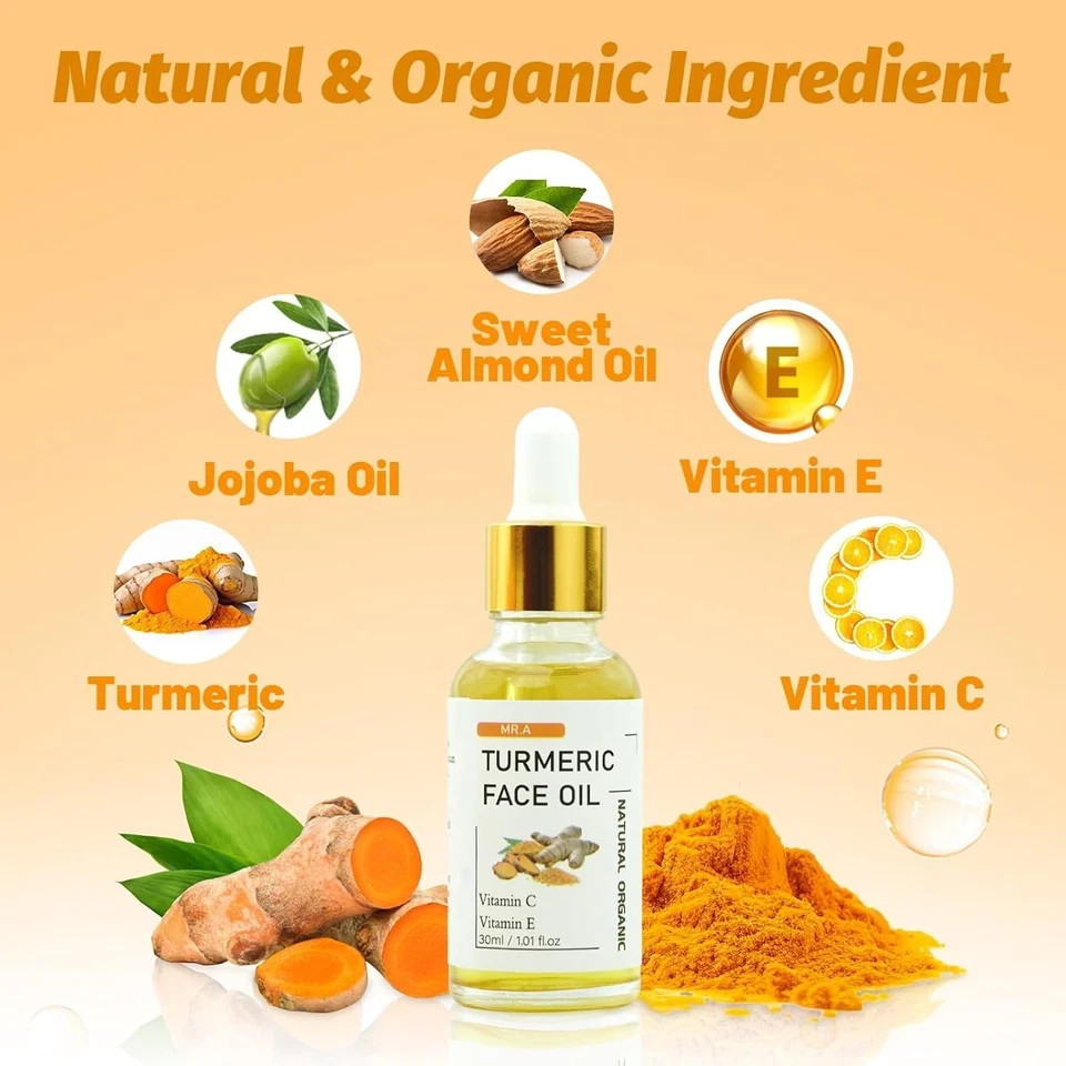 Turmeric Soap Bar and Turmeric Facial Mist, 2PCS Organic Tumeric Soap