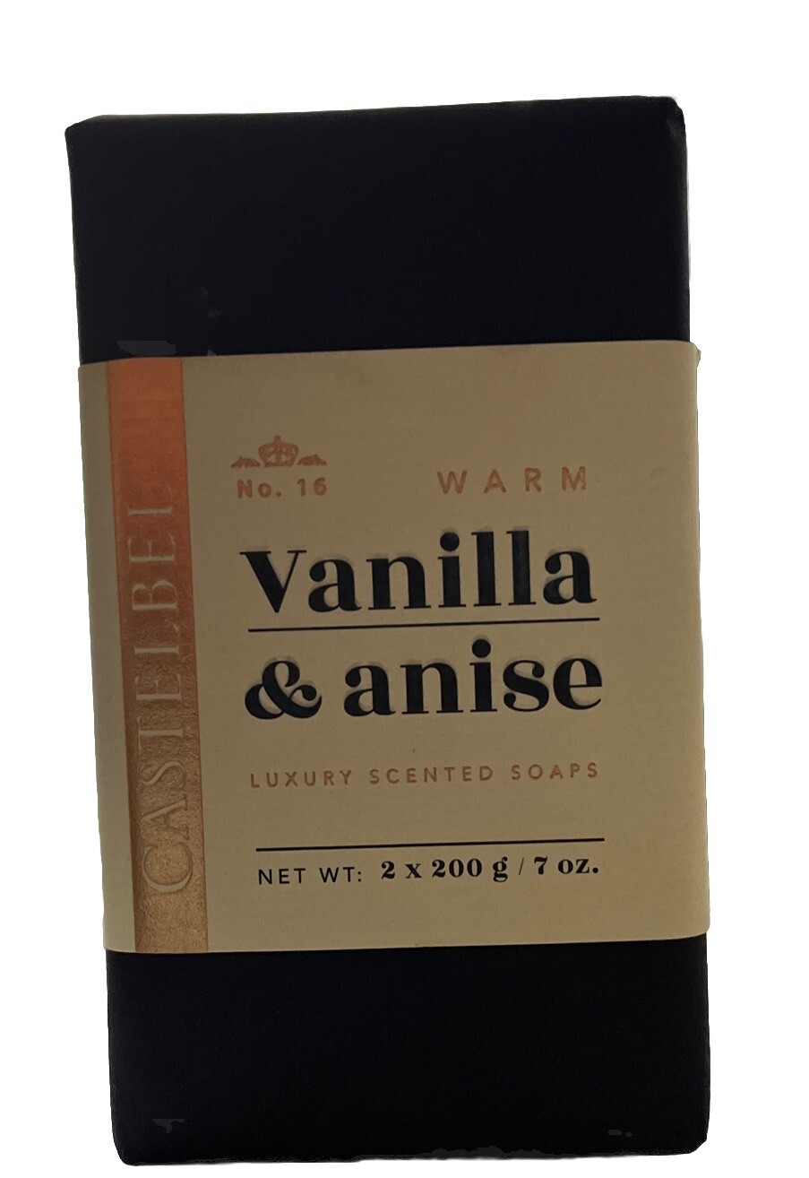 Castelbel No 16 Vanilla & Anise 2 Pack Luxury Bar Soap