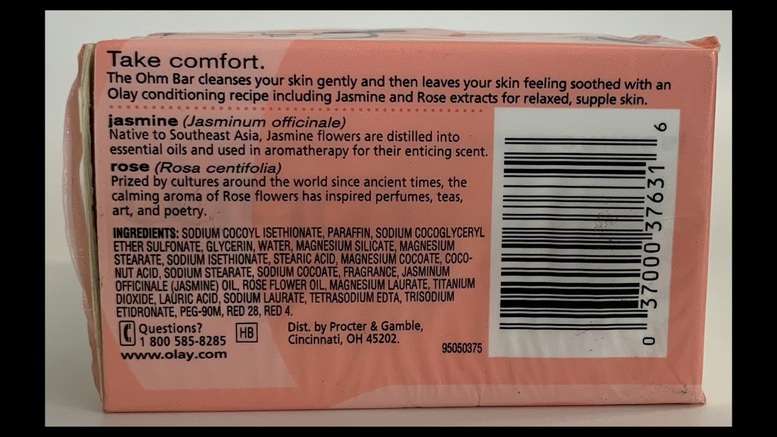 Ohm By Olay Beauty Soap Bars – Jasmine & Rose – 4.5 Oz Ea x 3 – NEW Sealed
